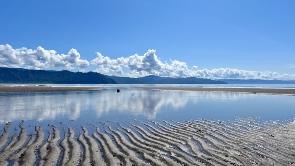 Playa de arena negra del Pacífico colombiano — Orígenes Eco Refugio